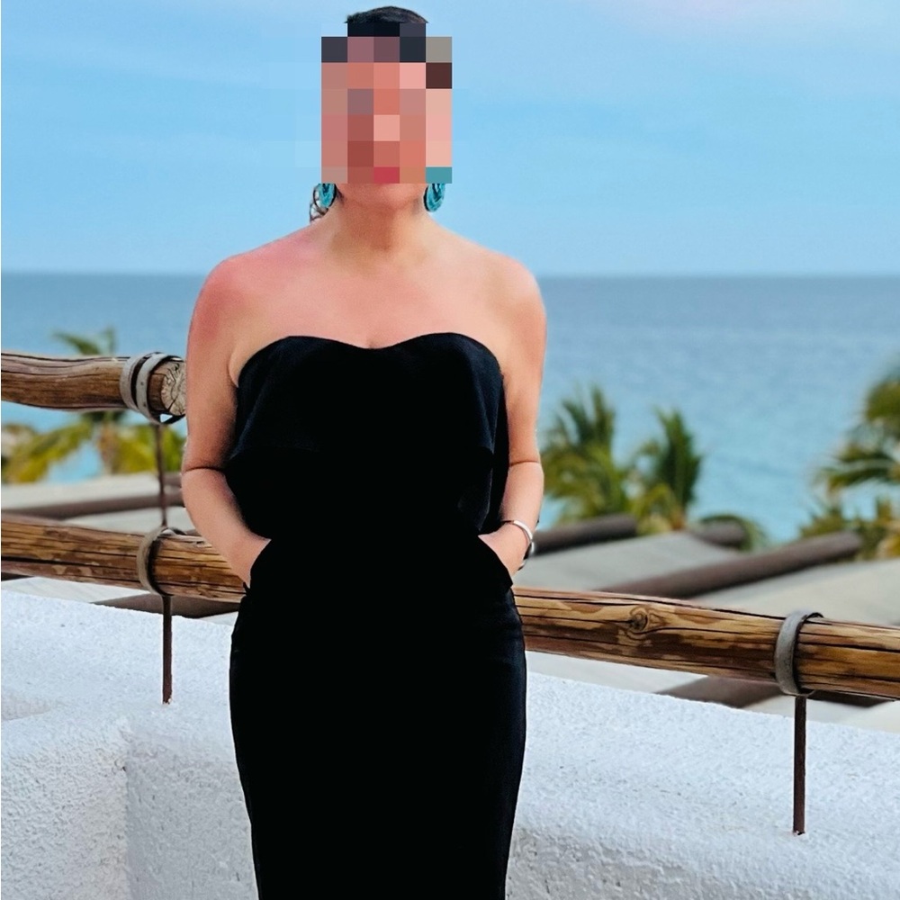 Chelsea28 Strapless Black Cocktail Dress